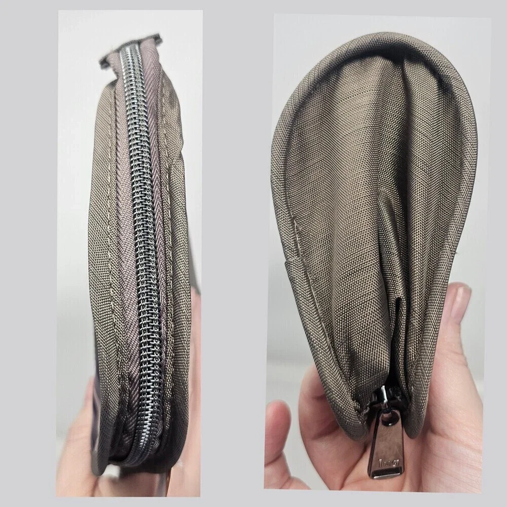 NWT Lug Canoe Cosmetic Pouch Brush Holder Case Zip Painted Pearl Stripe